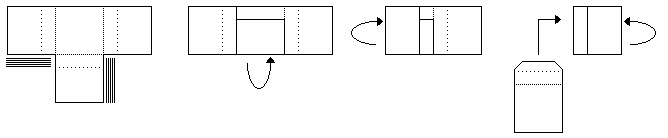 A diagram showing the construction of the box for the memory cards