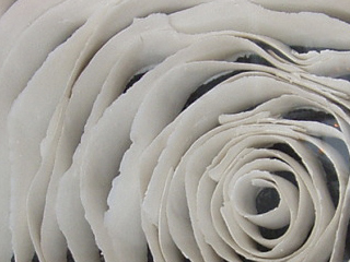 Detail of Becky Harle's Wide Porcelain Vessel
