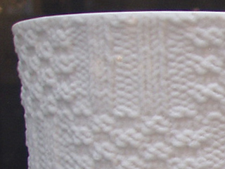 Detail of Interlock Porcelain Vase by Annette Bugansky