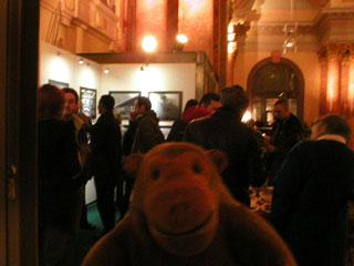 Mr Monkey at the preview evening of the Reality TV exhibition