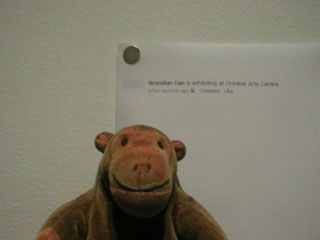 Mr Monkey examining Brendan Fan's first message