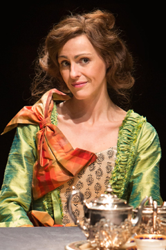 Orlando (Suranne Jones) after he's come home from Constantinople as a woman (Royal Exchange Theatre production photo)