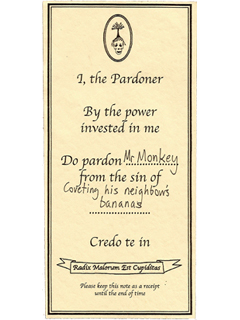 Mr Monkey's pardon, valid until the end of time