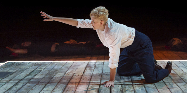 Not even Hamlet (Maxine Peake) survives the last scene (Royal Exchange Theatre production photo)
