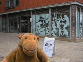 Mr Monkey approaching the Castlefield Gallery
