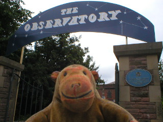 Mr Monkey at the entrance to the Observatory