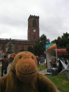 Mr Monkey looking at Christ Church