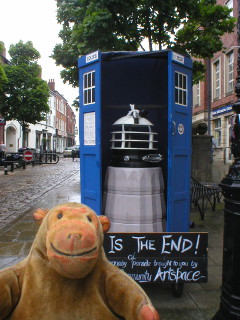 Mr Monkey with the Tardis from the parade