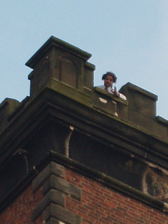 The Astronomer shouting from the tower of Christ Church