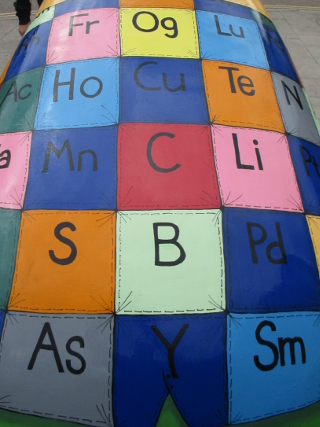 The periodic table on Chemit's back