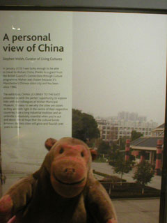 Mr Monkey reading the A personal view of China panel