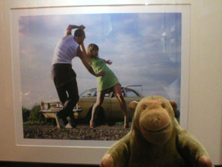 Mr Monkey looking at Probe Dance Company (Mark Bruce Company)