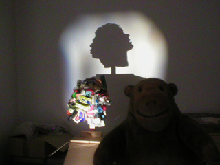Mr Monkey looking at TrasHeaD by Tim Noble and Sue Webster