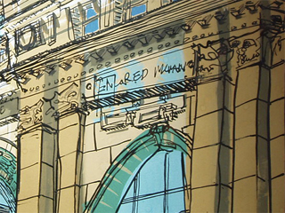 Detail of the exterior of the Exchange by Michael Morrell