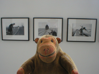 Mr Monkey looking at The Railway Workers by Ruth Maclennan