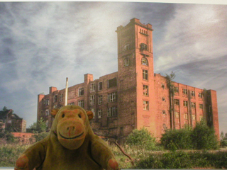 Mr Monkey looking at Victoria Mill, Ancoats, by Mike Rampton