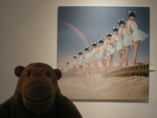 Mr Monkey looking at Young Pioneer at the Three Gorges Dam by Chen Man