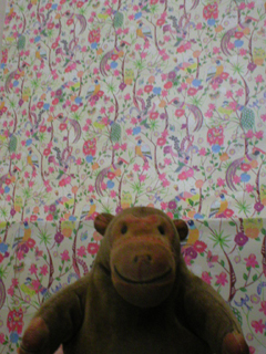 Mr Monkey looking at Lydia Meiying's Red Tiger King wallpaper
