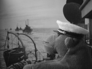 Captain Monkey in a WW2 convoy