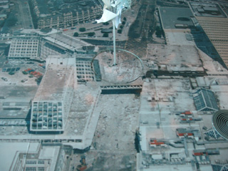 Part of the large photo of the bomb site
