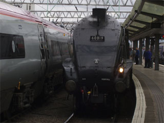 60019 Bittern arriving at platform 8 of Manchester Piccadilly