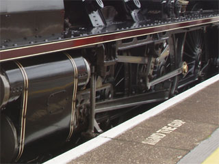 Pistons and driving wheels of the Duchess of Sutherland