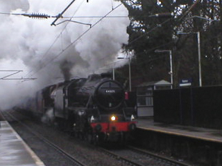 44871 dragging the Buxton Spa express into Woodsmoor station