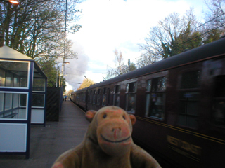 Mr Monkey watching the Cheshireman leaving Woodsmoor