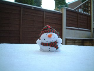 Mr Snowman outdoor in the snow
