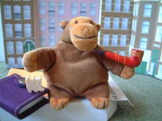 Monkey relaxing with his pipe