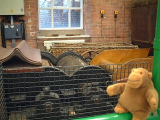 Mr Monkey watching the fur sorter