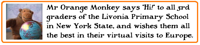 Mr Monkey's welcome to the third graders of Livonia Primary School, New York State
