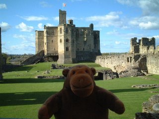 Monkey in Warkworth castle