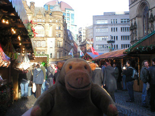 Mr Monkey wandering the Albert Square European market