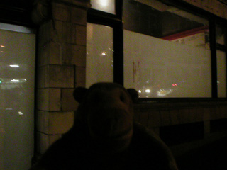 Mr Monkey outside 19 Dean Street