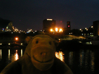 Mr Monkey looking at 'Not For You' from the Quayside