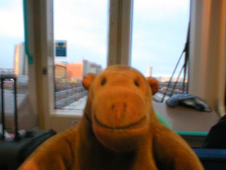 Mr Monkey on the Docklands Light Railway
