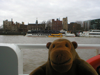 Mr Monkey looking at Lambeth Palace