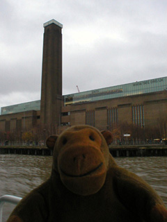 Mr Monkey looking at the Tate Modern