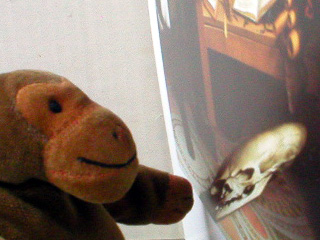 Mr Monkey revealing the skull in the Ambassadors