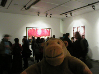 Mr Monkey in the main gallery space of the Chinese Arts Centre
