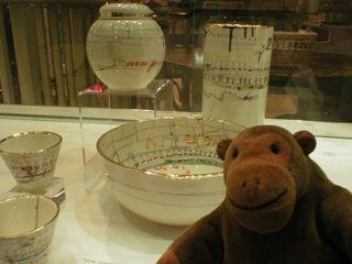 Mr Monkey looking at porcelain by Bethan Lloyd Worthington