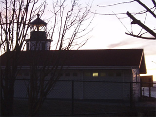 Alki Point lighthouse just after sunset