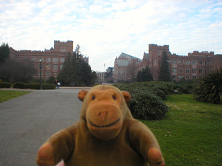 Mr Monkey approaching the University of Washington