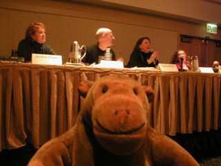 Mr Monkey at the Technology and Mystery Fandom panel