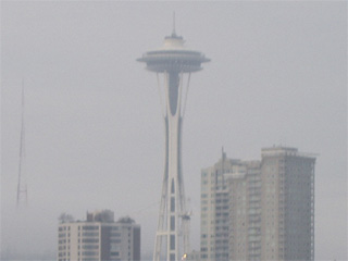 The Space Needle seen from the ferry