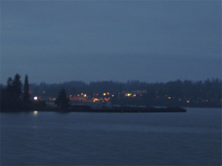 Eagle Harbour at night