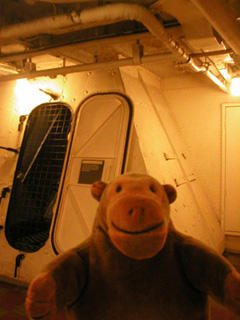Mr Monkey looking at the ventilation shafts for the engine rooms