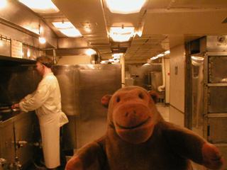 Mr Monkey in the galley