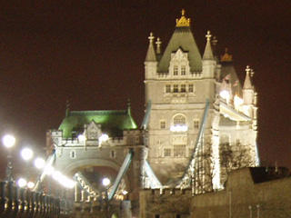 Tower Bridge from the north at night